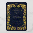 Celestial Midnight Blue Stars Moon Wedding