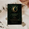 Celestial Midnight Green Stars Moon Wedding