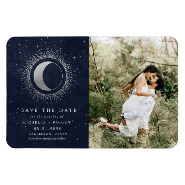 celestial midnight stars two Photo Save The Date Magnet (Horizontal)