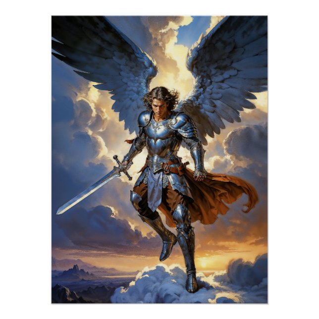 Celestial Might Archangel Michael Poster (Front)