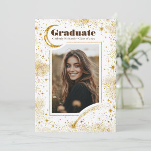 Celestial Modern Graduate Photo Graduation Announcement