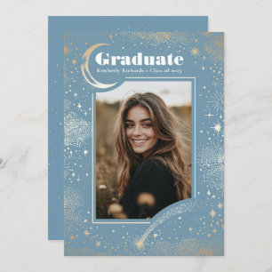 Celestial Modern Graduate Photo Graduation Announcement