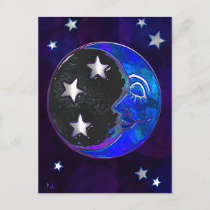 Celestial Momments Bohemian Folk Art VERT ONLY Postcard