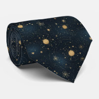 Celestial Monogram Necktie