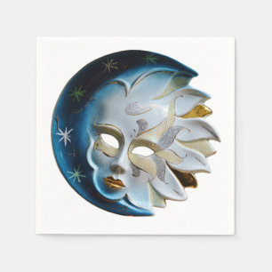 Celestial Moon and Mask Napkin