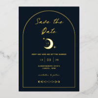 Celestial Moon and Stars Arch Save the Date 
