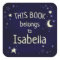 Celestial moon and stars bookplate sticker