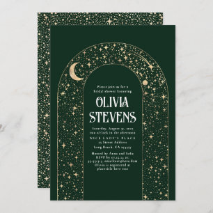 Celestial Moon and Stars Bridal Shower Invitation