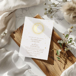 Celestial Moon And Stars Elegant Wedding