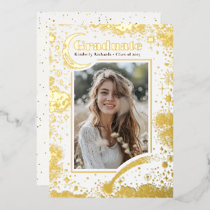 Celestial Moon and Stars Graduate Photo Graduation