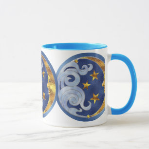 Celestial Moon and Stars Mug