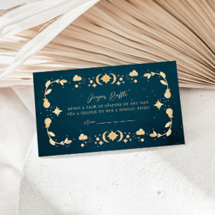Celestial Moon and Stars Mystical Diaper Raffle Enclosure Card