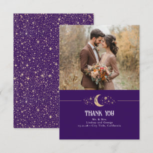 Celestial Moon and Stars Thank You Photo