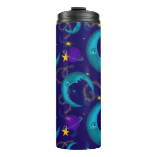 Celestial Moon and Stars Thermal Tumbler