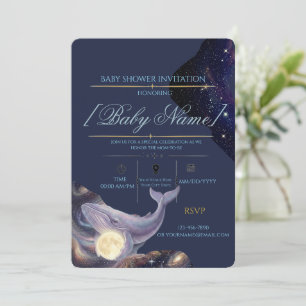 Celestial Moon Baby Shower Invitation
