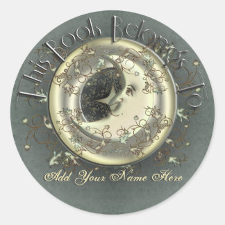 Celestial Moon Bookplate Stickers