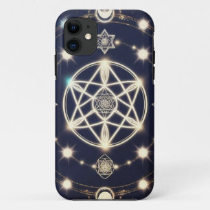Celestial Moon Cycle Mandala – Sacred Geometry iPhone 11 Case