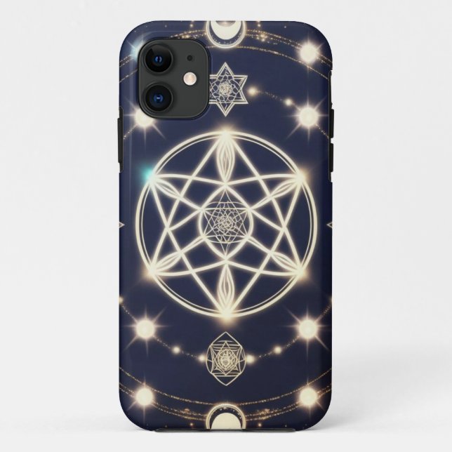 Celestial Moon Cycle Mandala – Sacred Geometry Case-Mate iPhone Case (Back)