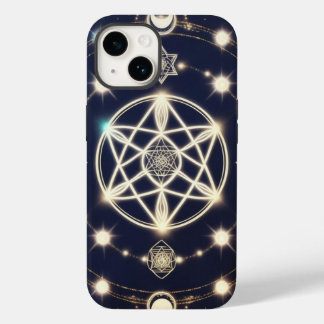 Celestial Moon Cycle Mandala – Sacred Geometry Case-Mate iPhone 14 Case