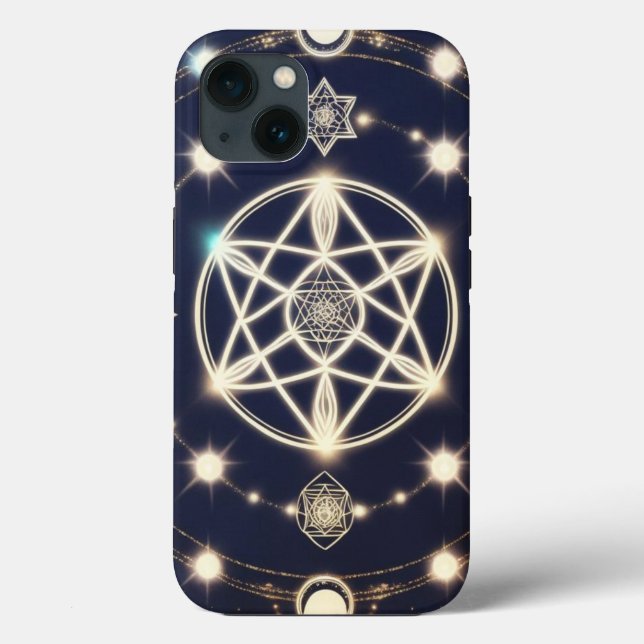 Celestial Moon Cycle Mandala – Sacred Geometry Case-Mate iPhone Case (Back)