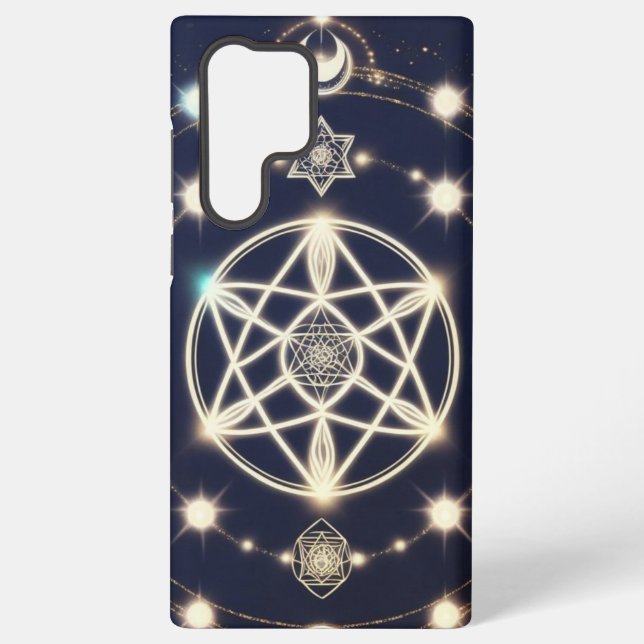 Celestial Moon Cycle Mandala – Sacred Geometry Samsung Galaxy S22 Ultra Case (Back)
