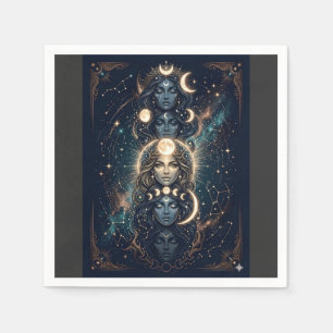 Celestial Moon Goddess Mystical Napkin