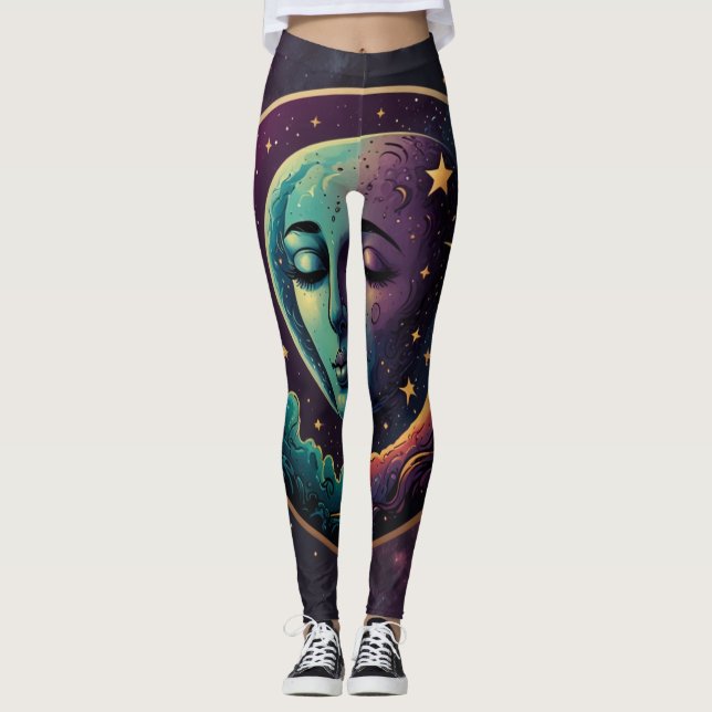 "Celestial Moon Leggings (Front)