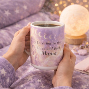 Celestial Moon Mama Mug, Love You to the Moon Mom  Coffee Mug