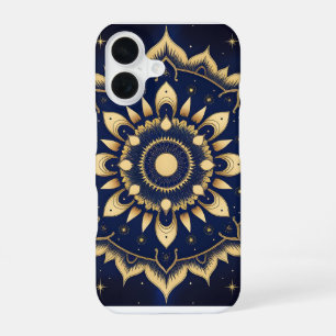 Celestial Moon Mandala Phone Case   Navy Blue & Go