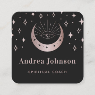 Celestial Moon Mystic Eye Spiritual Energy Healer Square Business Card