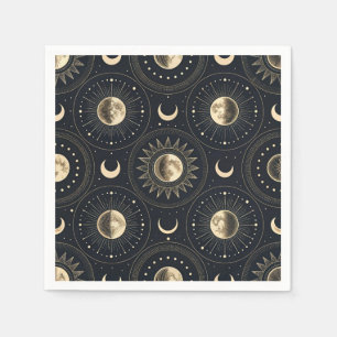 Celestial Moon Phase (4) Napkin