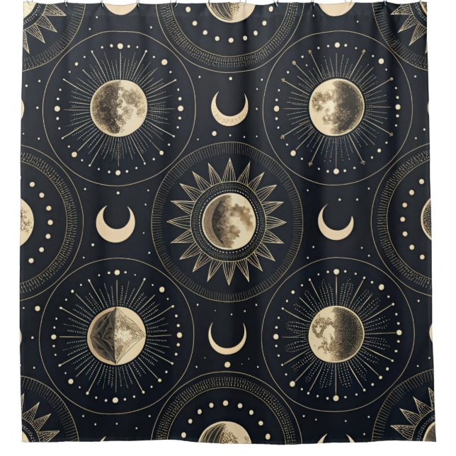 Celestial Moon Phase (4) Shower Curtain (Front)