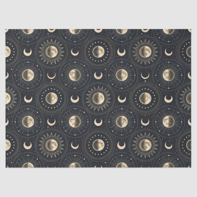Celestial Moon Phase (4) Tissue Paper (Front)