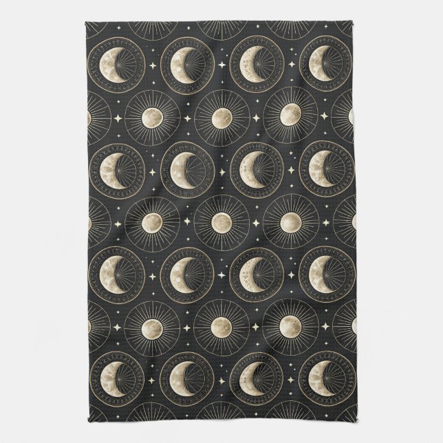 Celestial Moon Phase (5) Tea Towel (Vertical)