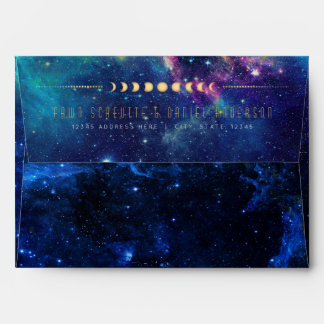 Celestial Moon Phase Galaxy Envelope