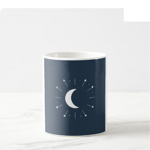 Celestial Moon Phase Mug - Navy & Silver