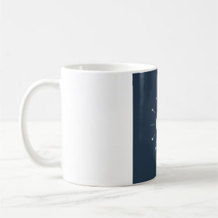 Celestial Moon Phase Mug - Navy & Silver