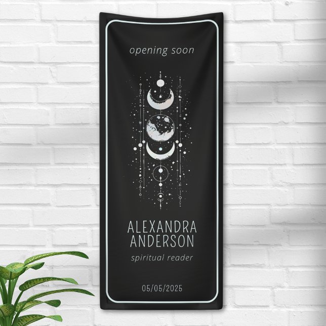 Celestial Moon Phases Mystical Holistic Spiritual Banner (Celestial Moon Phases Mystical Holistic Spiritual Banner)