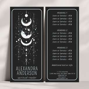 Celestial Moon Phases Mystical Holistic Spiritual Rack Card