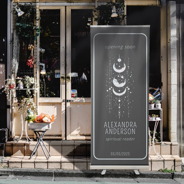 Celestial Moon Phases Mystical Holistic Spiritual Retractable Banner (Celestial Moon Phases Mystical Holistic Spiritual Retractable Banner)