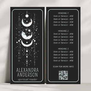 Celestial Moon Phases Mystical Spiritual QR Code  Rack Card