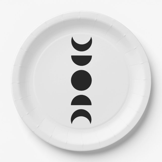 Celestial Moon Phases Paper Plate (Front)