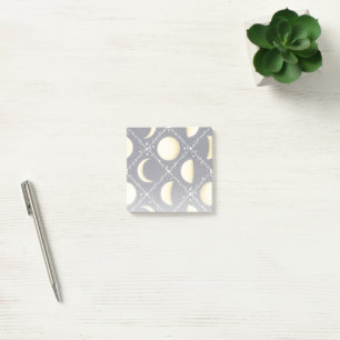 Celestial Moon Phases Pattern Post-it Notes