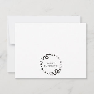 Celestial Moon Phases Snake Personalised Logo Card