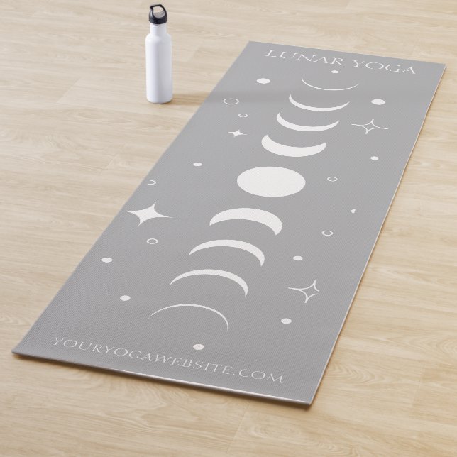 Celestial Moon Phases Stars Lunar Blue  Yoga Mat (In Situ)