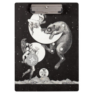 Celestial Moon Sky Universe God Night Illustration Clipboard