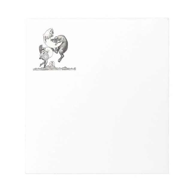 Celestial Moon Sky Universe God Night Illustration Notepad (Front)