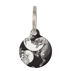 Celestial Moon Sky Universe God Night Illustration Pet Tag