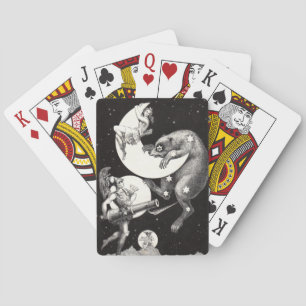 Celestial Moon Sky Universe God Night Illustration Playing Cards