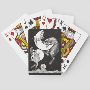 Celestial Moon Sky Universe God Night Illustration Playing Cards